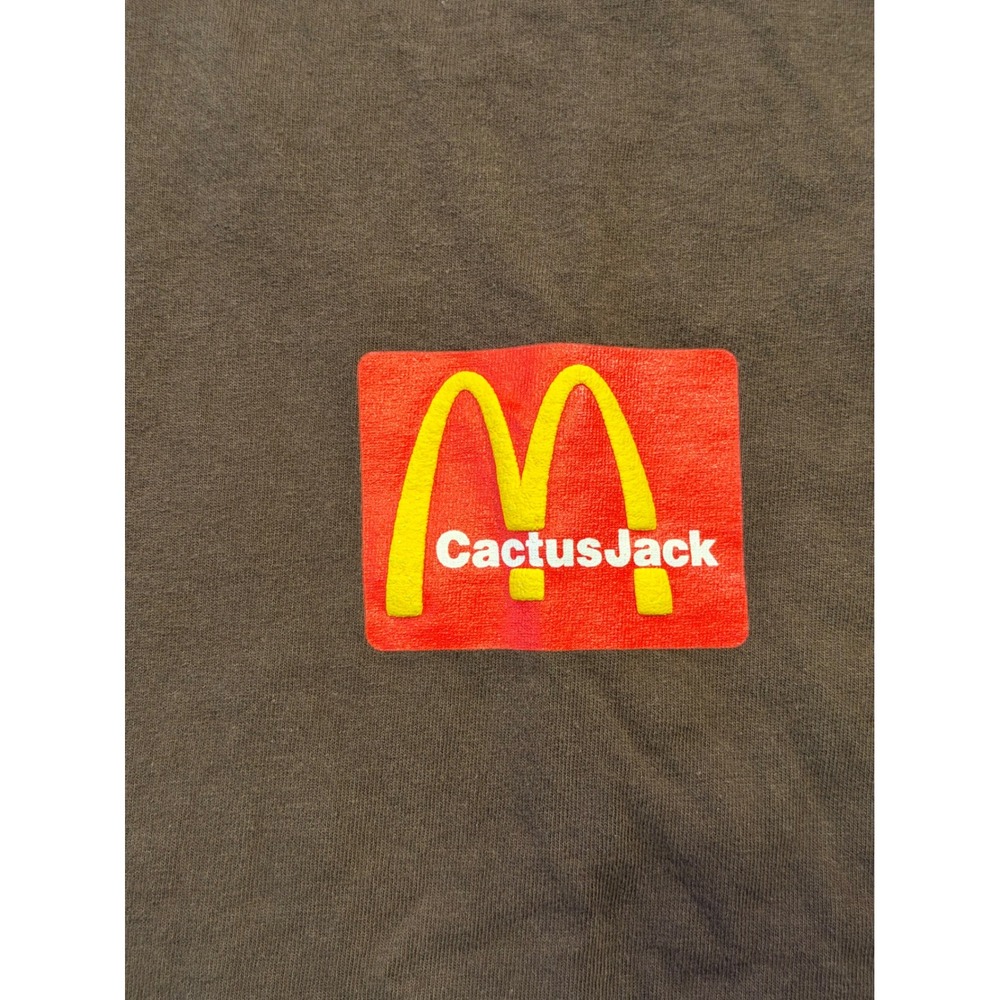 Cactus Jack T-Shirt Mens M Brown McDonalds Logo Sesame Graphic Short Sleeve Tee - Picture 3 of 8